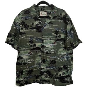 KY’s Hawaiian Tropical Short Sleeve Aloha Shirt XL